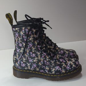 Dr. Martens Pascal 1460 Floral Print Boots Size 6